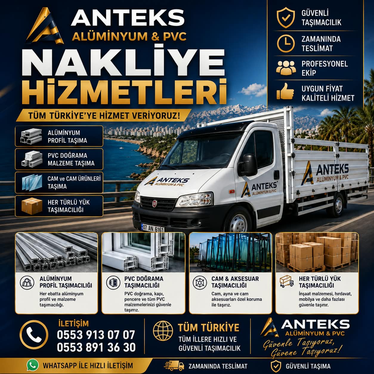 ANTEKS yapı malzemesi nakliyat aracı